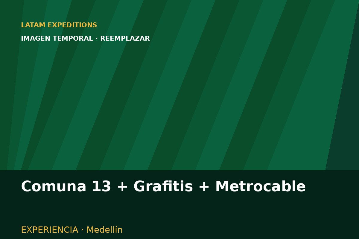 Murales, escaleras eléctricas y barrios de ladera de la Comuna 13 en Medellín