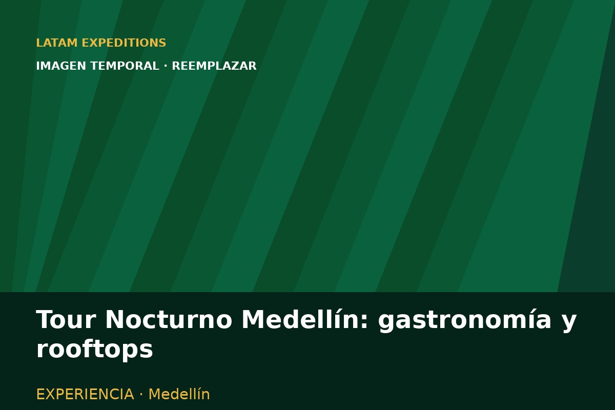 Terraza nocturna y gastronomía en el sector de Provenza en Medellín