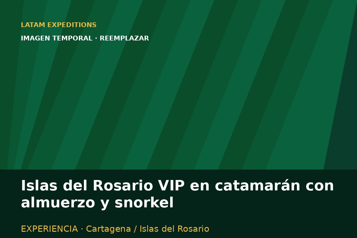 Islas del Rosario VIP en catamarán con almuerzo y snorkel