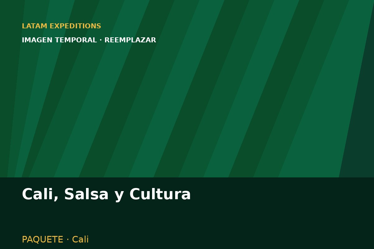 Paisajes y experiencias del paquete Cali, Salsa y Cultura en Colombia
