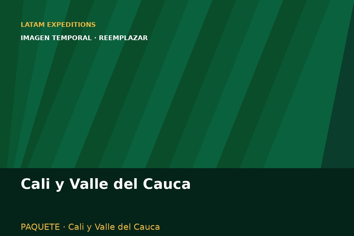 Paisajes y experiencias del paquete Cali y Valle del Cauca en Colombia