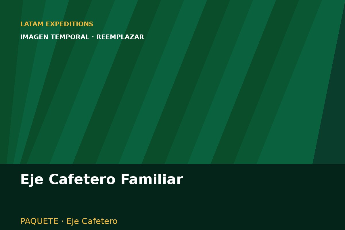 Paisajes y experiencias del paquete Eje Cafetero Familiar en Colombia