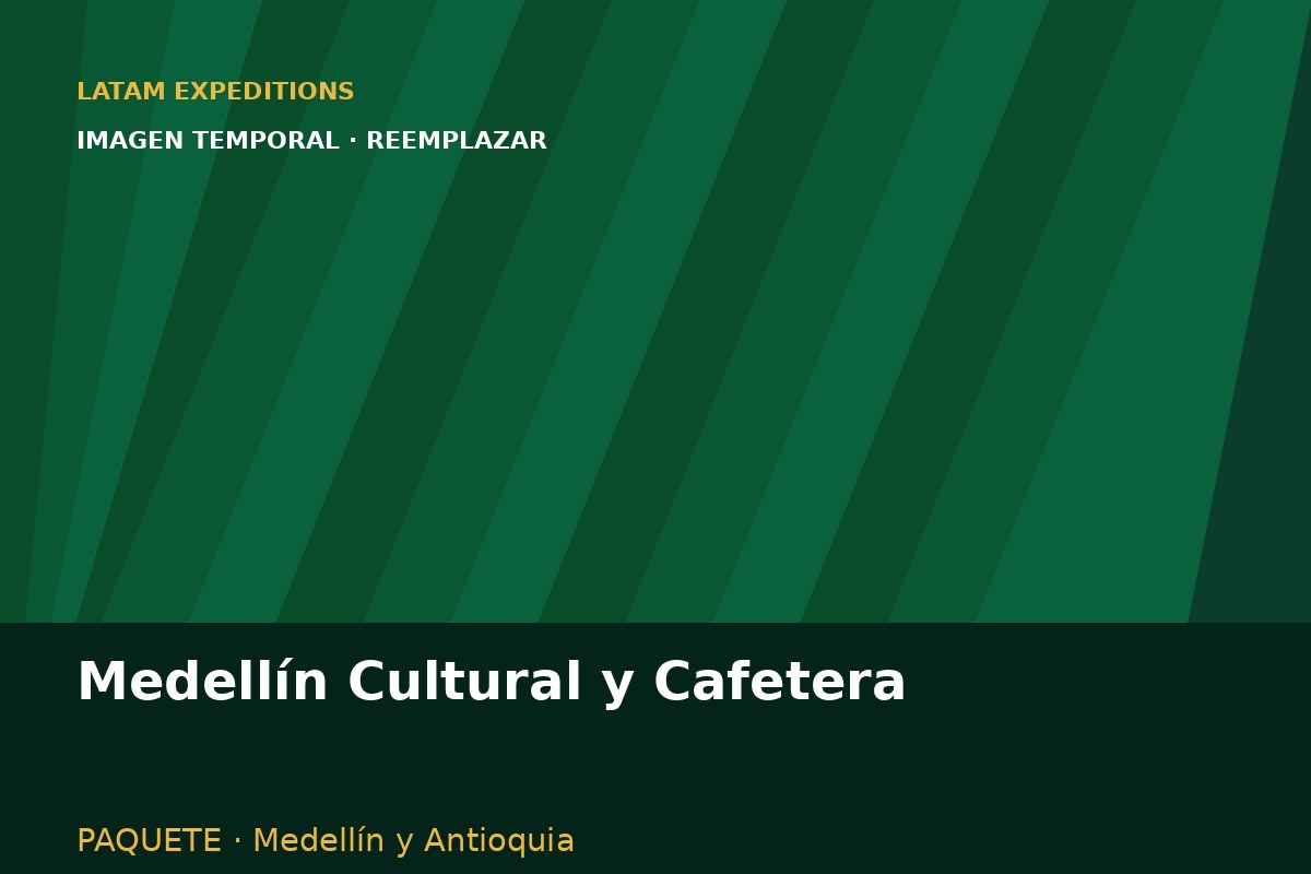 Paisajes y experiencias del paquete Medellín Cultural y Cafetera en Colombia