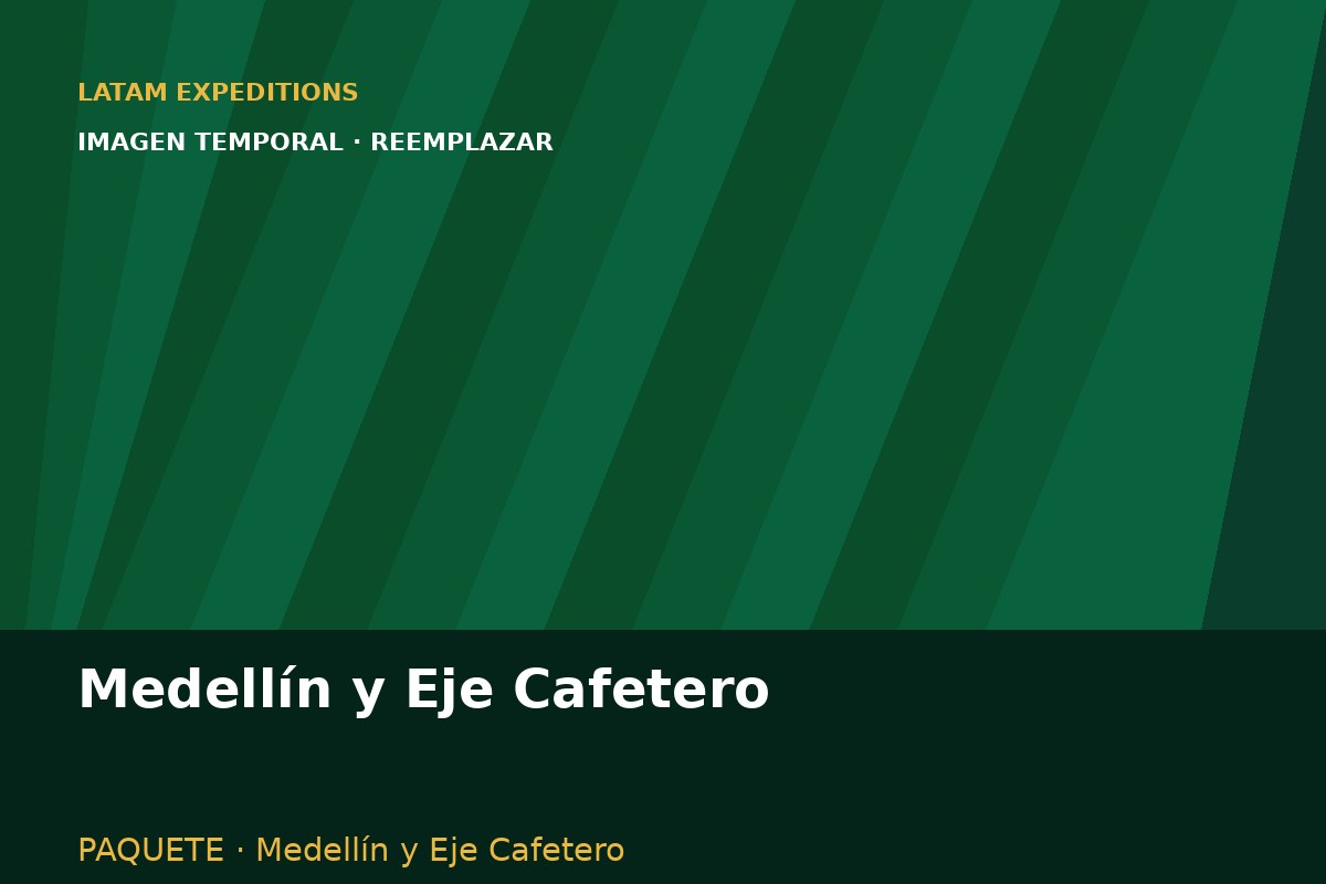 Paisajes y experiencias del paquete Medellín y Eje Cafetero en Colombia